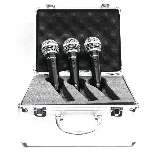 Set de 3 micrófonos con estuche - PRO58X3